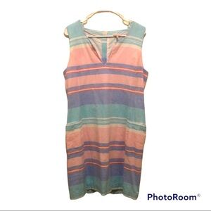 Joules Shift Dress Cotton Stripe Dress Womens Size 10